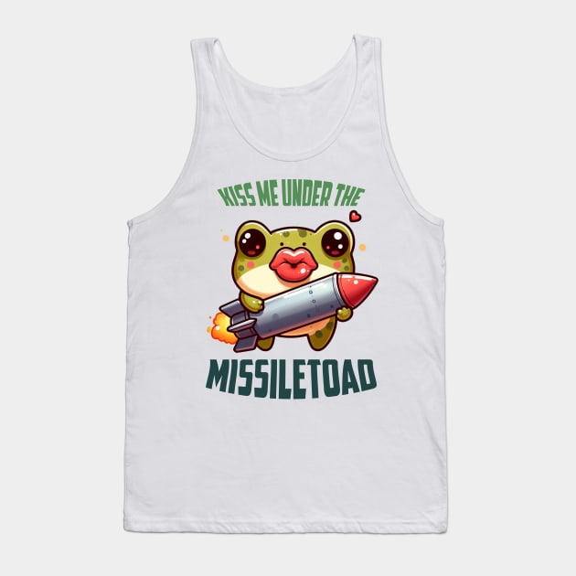 Kiss Me Under The MissileToad Illustration Tank Top by Dmytro